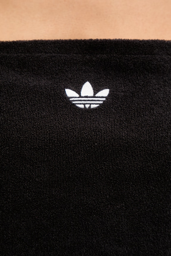 adidas Originals crop top damski z bawełną KD1406 czarny