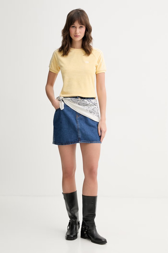 adidas Originals t-shirt damski KD1409 żółty SS26