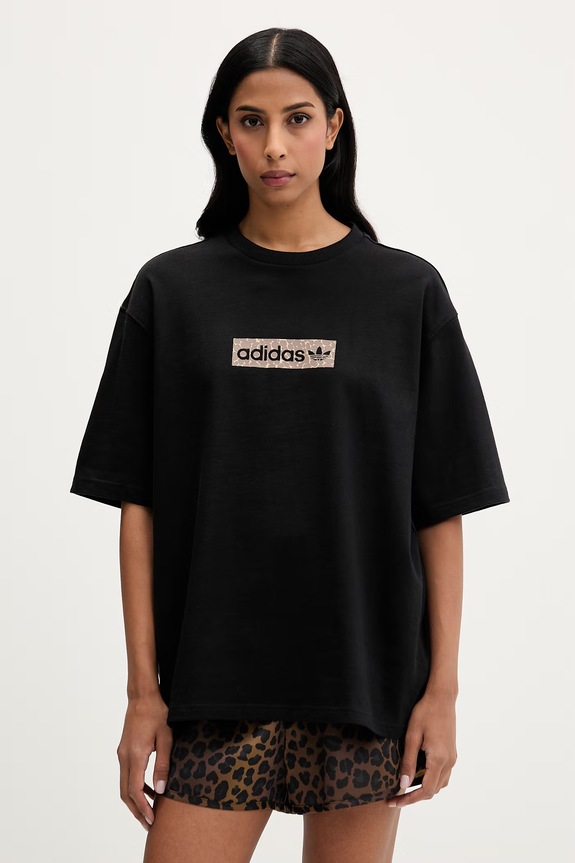 adidas Originals t-shirt bawełniany nadruk czarny KD2822
