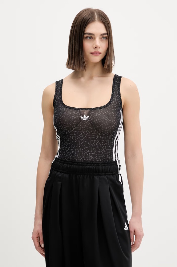 Top adidas Originals με ελαστάν μαύρο KD2838