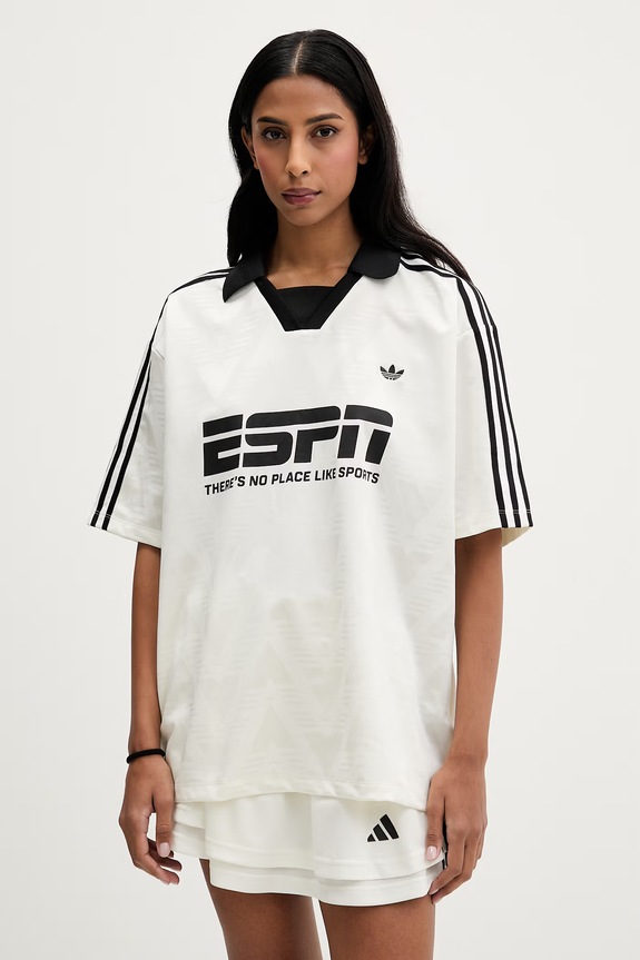 Поло adidas Originals з еластаном бежевий KD2966
