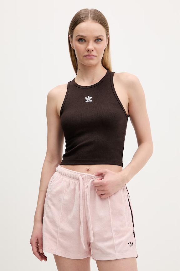 Top adidas Originals slim καφέ KD3821