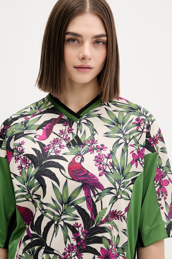 Μπλουζάκι adidas x Farm Rio πράσινο KD4628