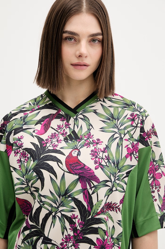 Μπλουζάκι adidas x Farm Rio πράσινο KD4628