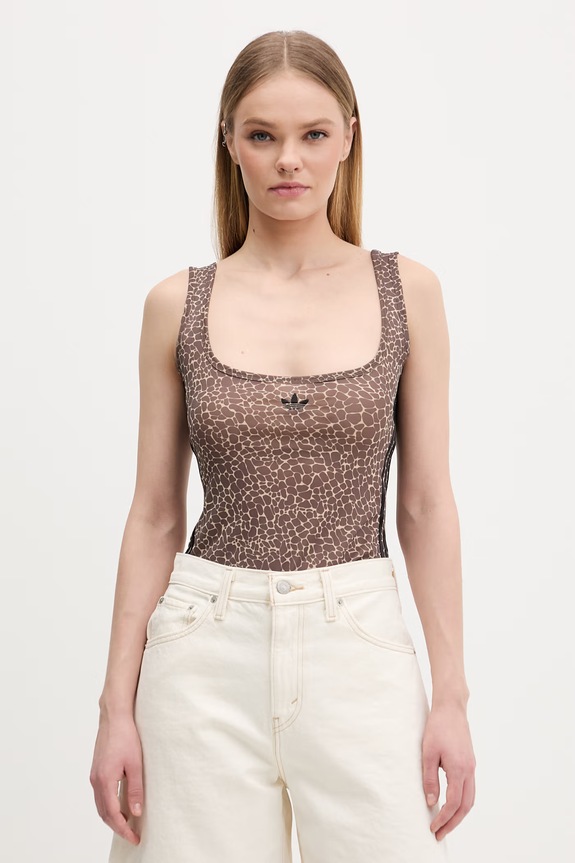 Top adidas Originals Našitek rjava KD8822