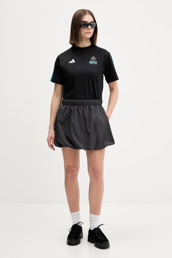 Βαμβακερό μπλουζάκι adidas x Mercedes KE5922 μαύρο SS26