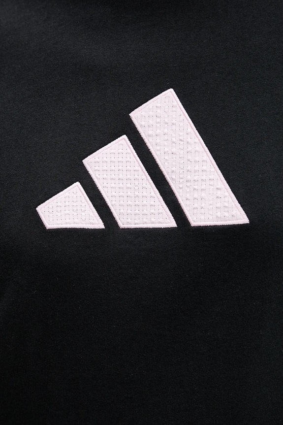 Βαμβακερό μπλουζάκι adidas KQ6399 μαύρο