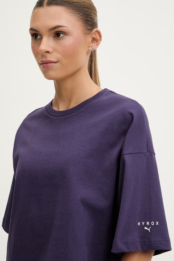 Puma tricou de antrenament femei din bumbac City lifestyle HYROX violet 528132