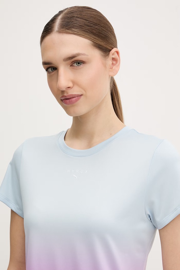 Puma t-shirt treningowy Poly graphic HYROX niebieski 528508