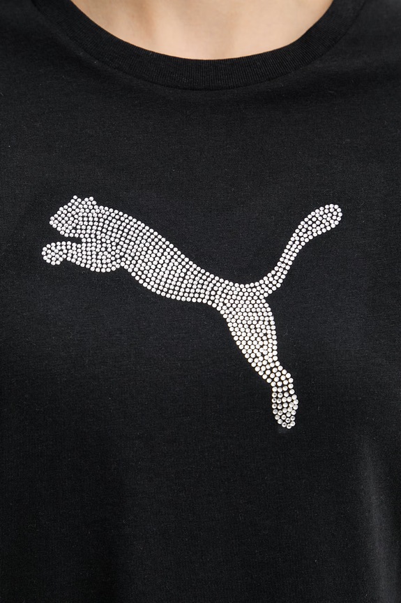Puma t-shirt damski bawełniany GRAPHIC 634566 czarny