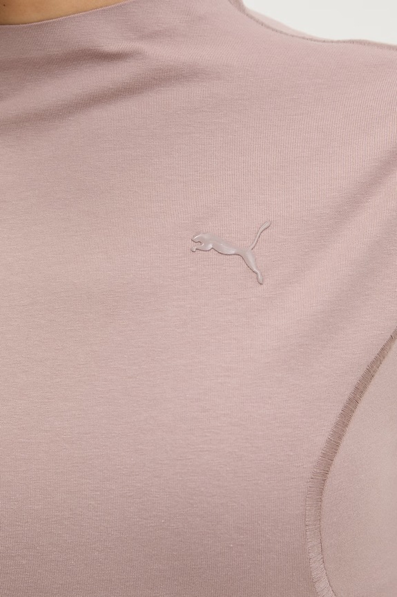 Puma t-shirt damski bawełniany z elastanem PUMATECH SENSE 634568 beżowy