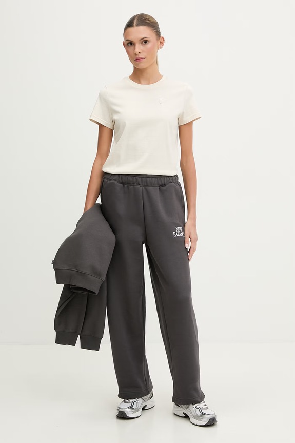 Puma t-shirt damski bawełniany Essential Elevated 691855 beżowy SS26