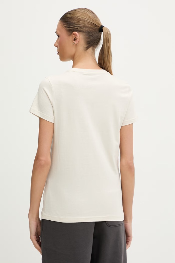 Odzież Puma t-shirt damski bawełniany Essential Elevated 691855 beżowy