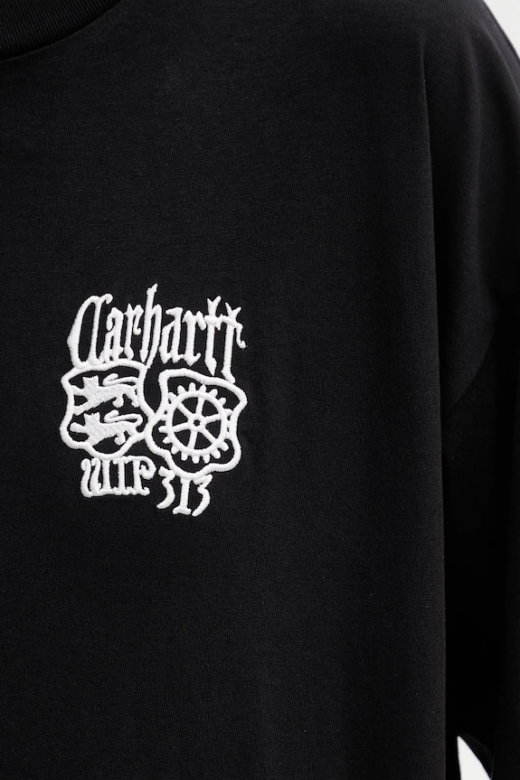 Bavlněné tričko Carhartt WIP W SS Signet T-Shirt černá I036035.K02XX