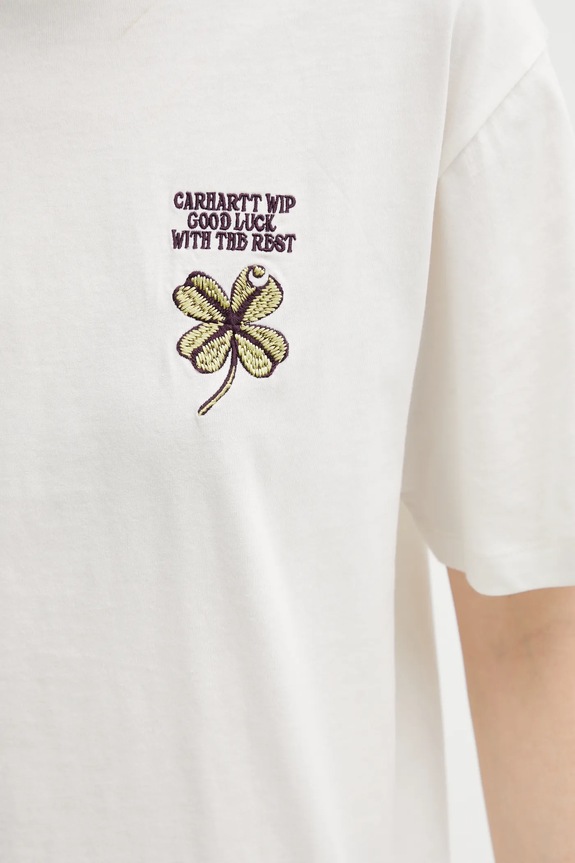 Carhartt WIP t-shirt in cotone W SS Clover T-Shirt beige I036036.D6XX