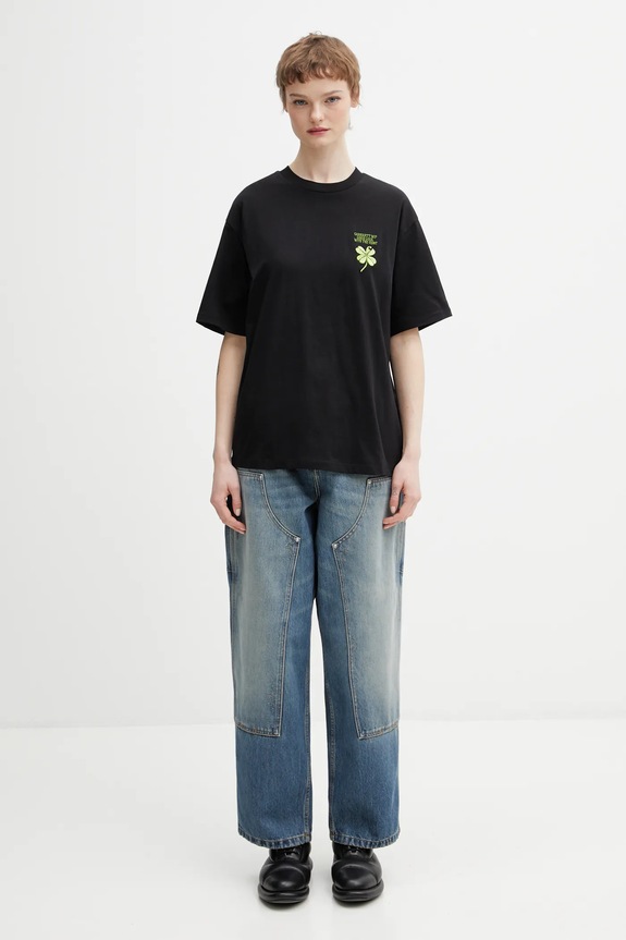 Carhartt WIP t-shirt in cotone W SS Clover T-Shirt I036036.89XX nero