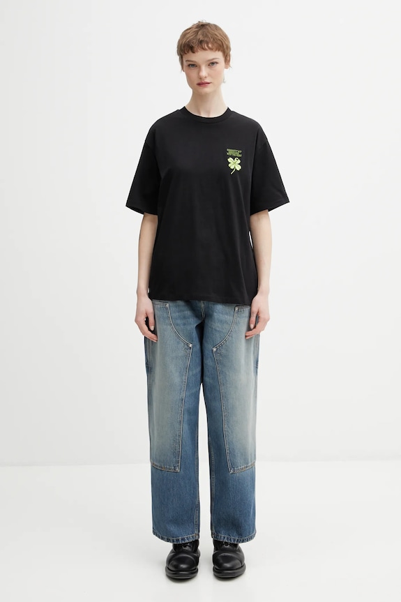 Carhartt WIP t-shirt in cotone W SS Clover T-Shirt I036036.89XX nero