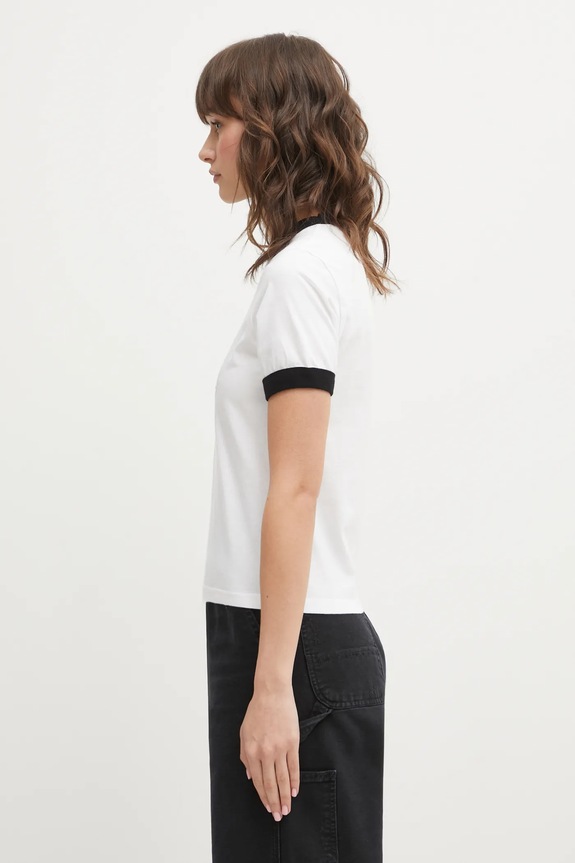 Carhartt WIP cotton t-shirt W SS Reminiscing Ringer T-S I036034.260 white SS26
