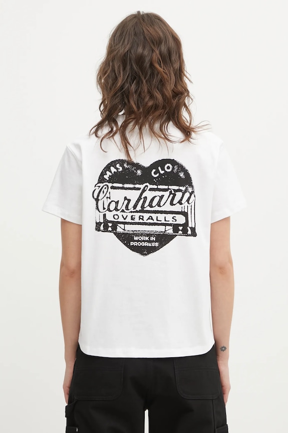 Odjeća Pamučna majica Carhartt WIP W SS Garble T-Shirt I036031.02XX bijela
