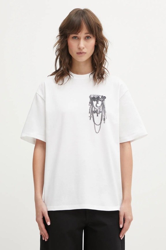 Carhartt WIP cotton t-shirt W SS Inverted Charm T-Shirt Planet friendly white I036030.02XX