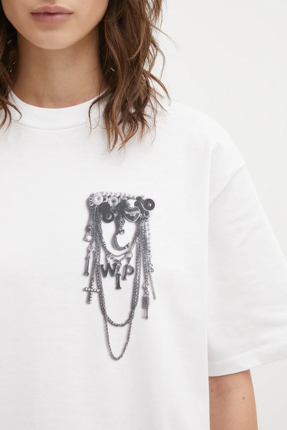 Carhartt WIP cotton t-shirt W SS Inverted Charm T-Shirt white I036030.02XX