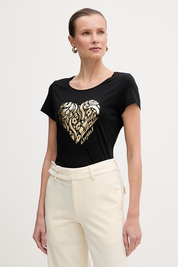 Μπλουζάκι Morgan στάμπα μαύρο DINOU