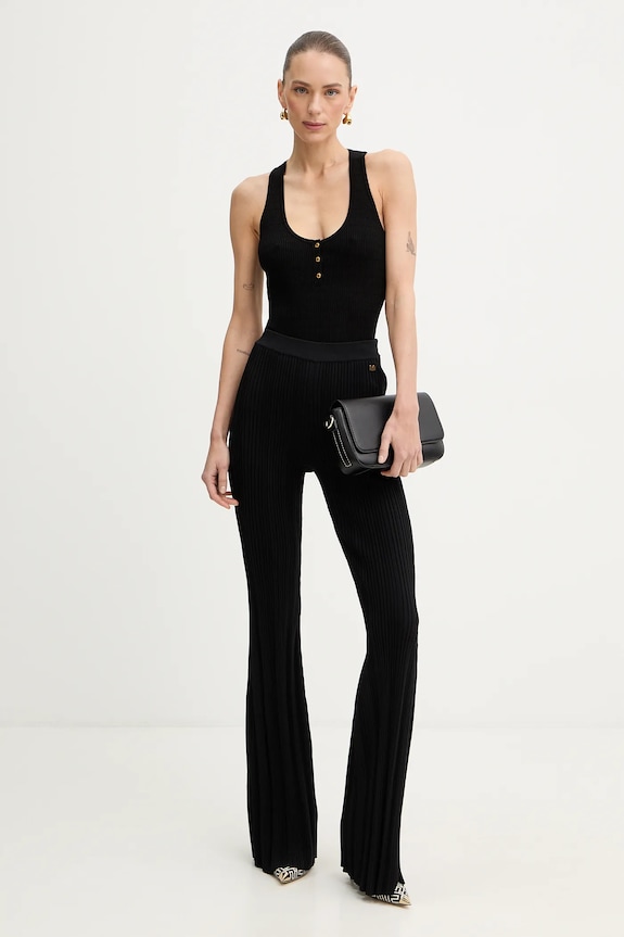 Топ с добавлением шелка Elisabetta Franchi TK75B61E2 чёрный SS26