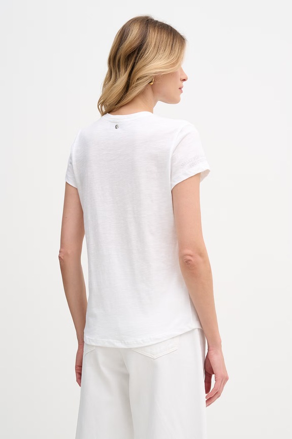 Îmbrăcăminte Mos Mosh tricou pentru femei, din bumbac Safina 176800 alb