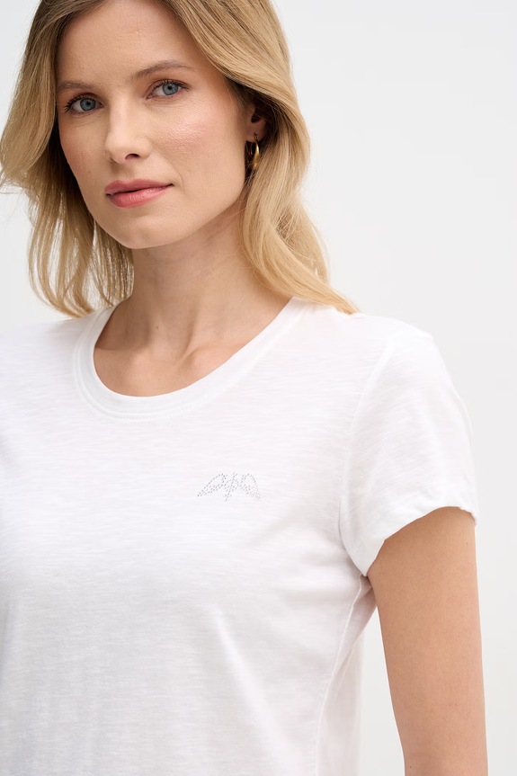 Mos Mosh tricou pentru femei, din bumbac Safina alb 176800