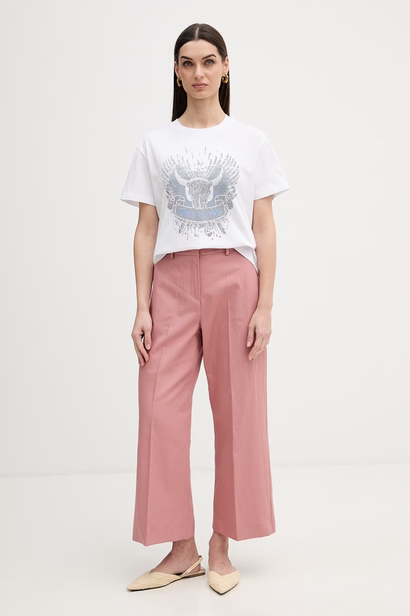 Mos Mosh t-shirt bawełniany Washa 177070 biały SS26