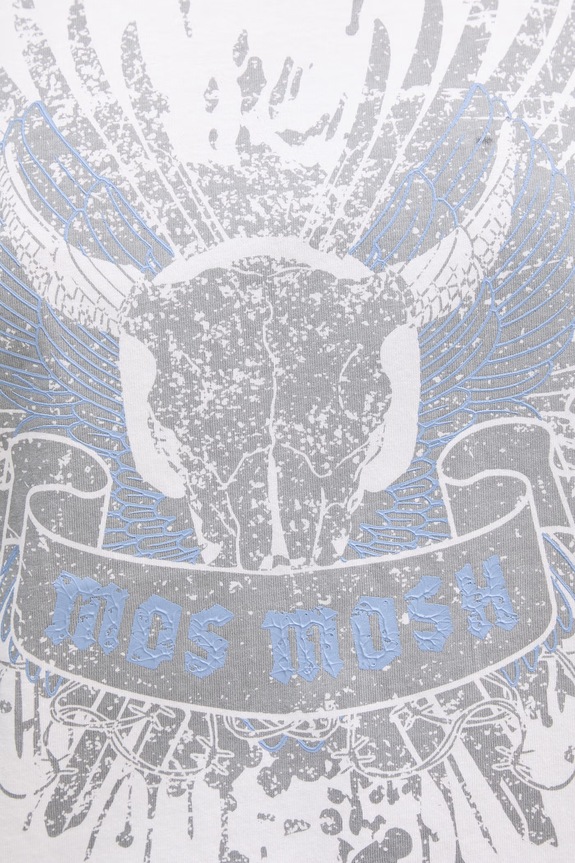 Mos Mosh t-shirt bawełniany Washa 177070 biały