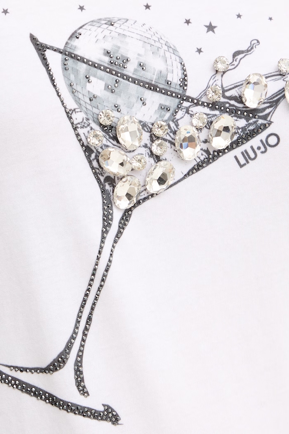 Liu Jo t-shirt bawełniany biały WA6237.JS923