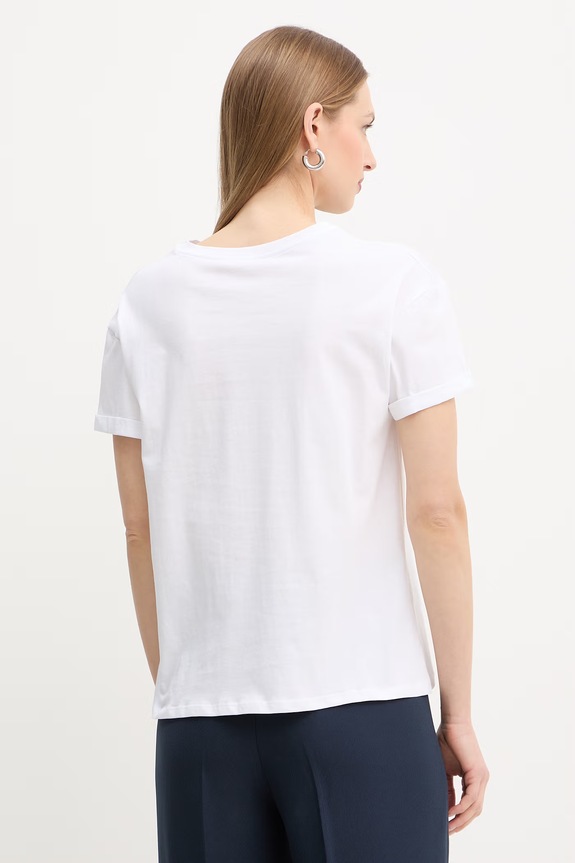 Odzież Liu Jo t-shirt bawełniany WA6372.JS923 biały