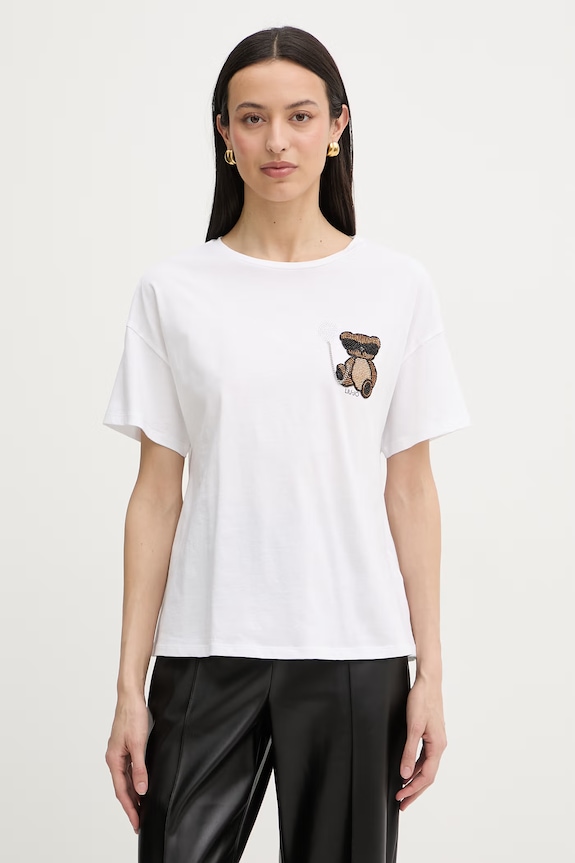 Liu Jo t-shirt γυναικείο βαμβακερό λευκό WA6414.JS923
