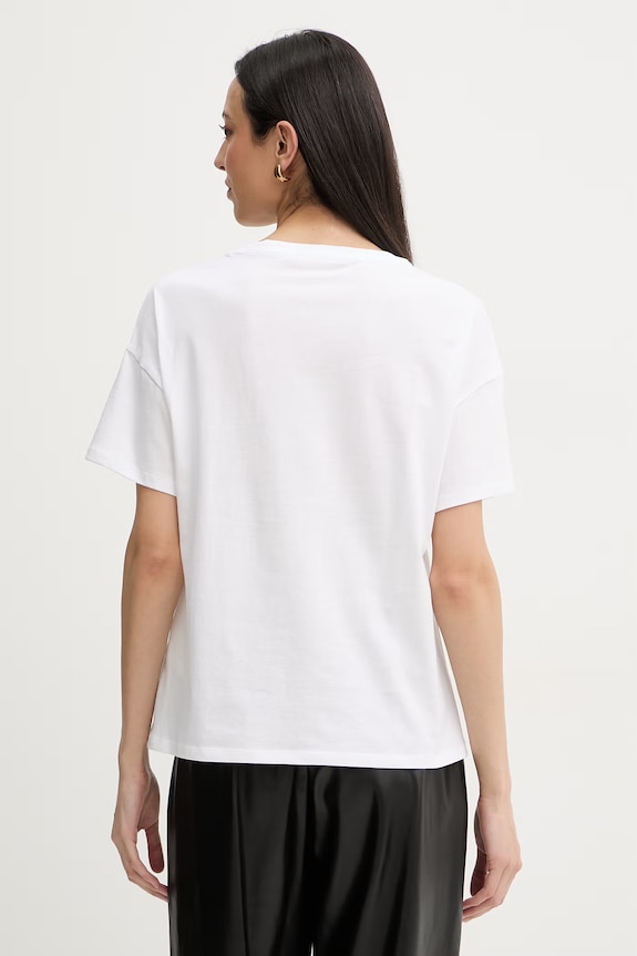 Ρούχα Liu Jo t-shirt γυναικείο βαμβακερό WA6414.JS923 λευκό