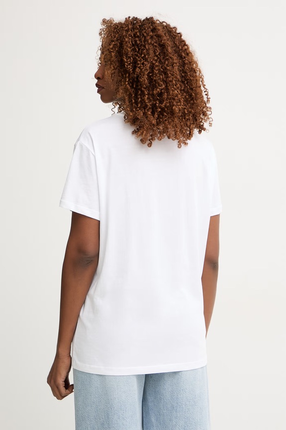 Odzież Liu Jo T-shirt damski bawełniany WA6502.JS923 biały