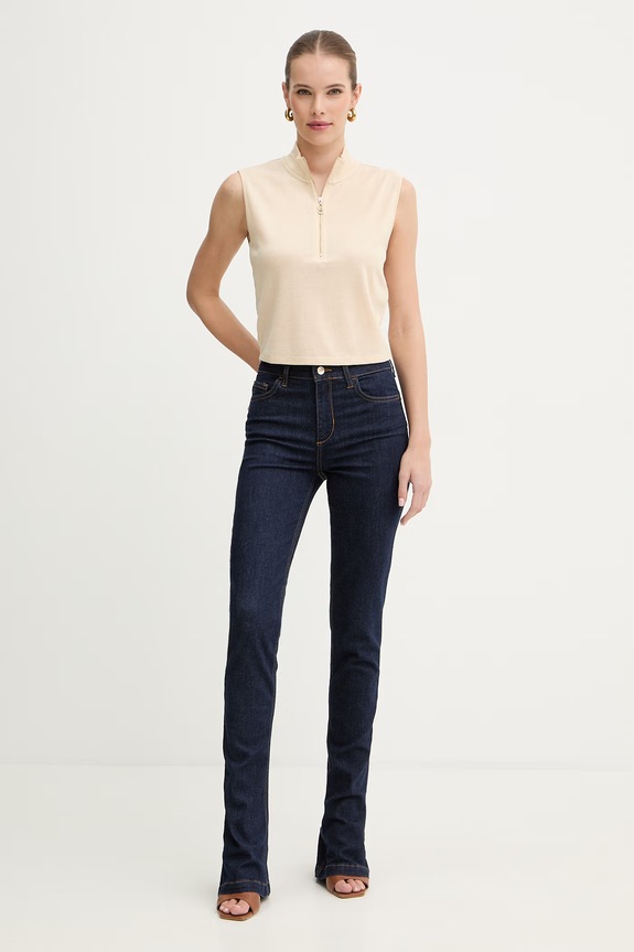 Liu Jo crop top damski TA6174.J3845 beżowy SS26