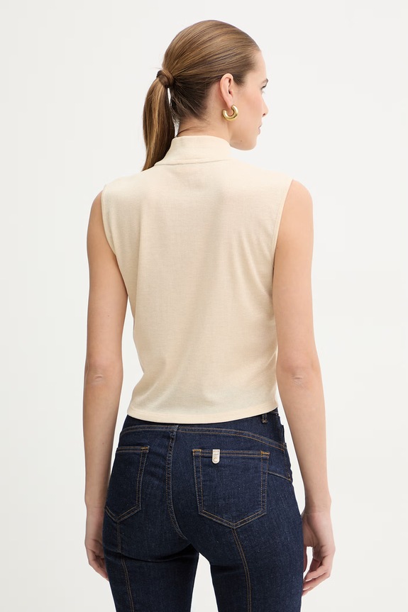 Odzież Liu Jo crop top damski TA6174.J3845 beżowy