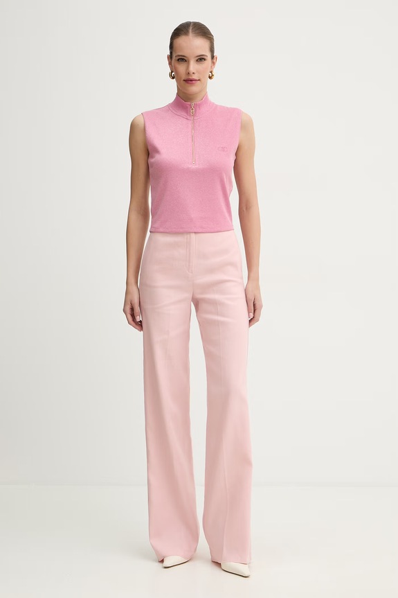 Liu Jo crop top damski TA6174.J3845 różowy SS26