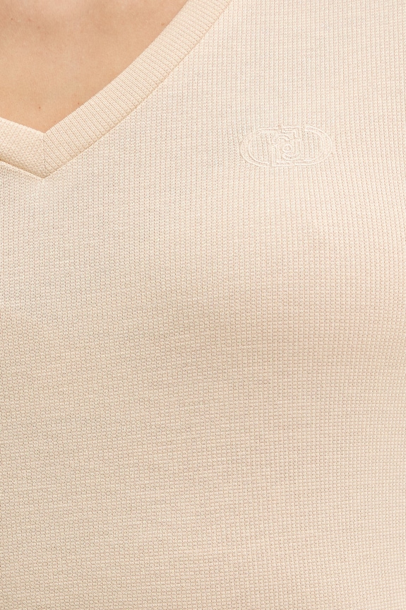 Liu Jo t-shirt basic damski TA6175.J3845 beżowy