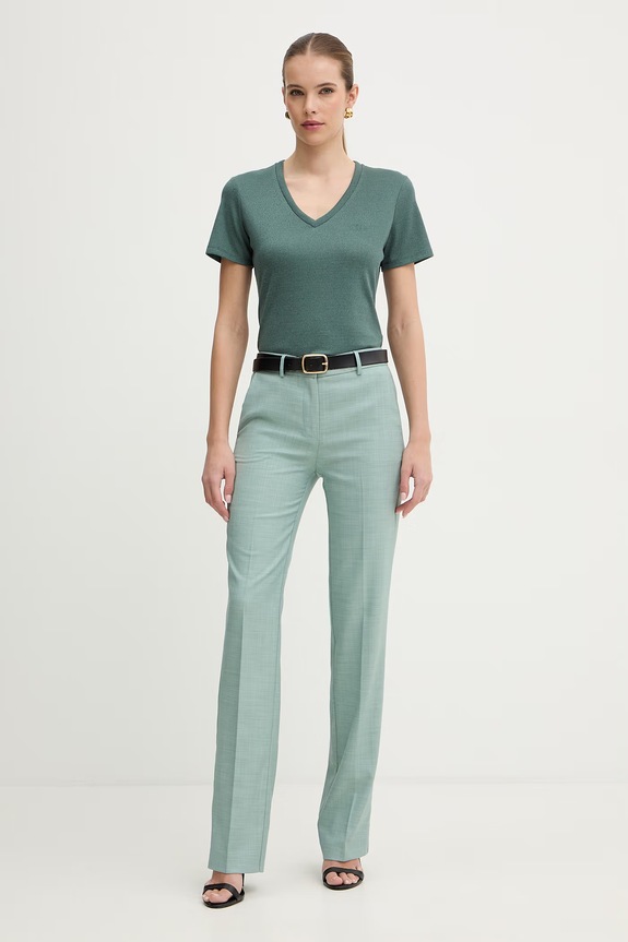 Liu Jo t-shirt basic damski TA6175.J3845 zielony SS26