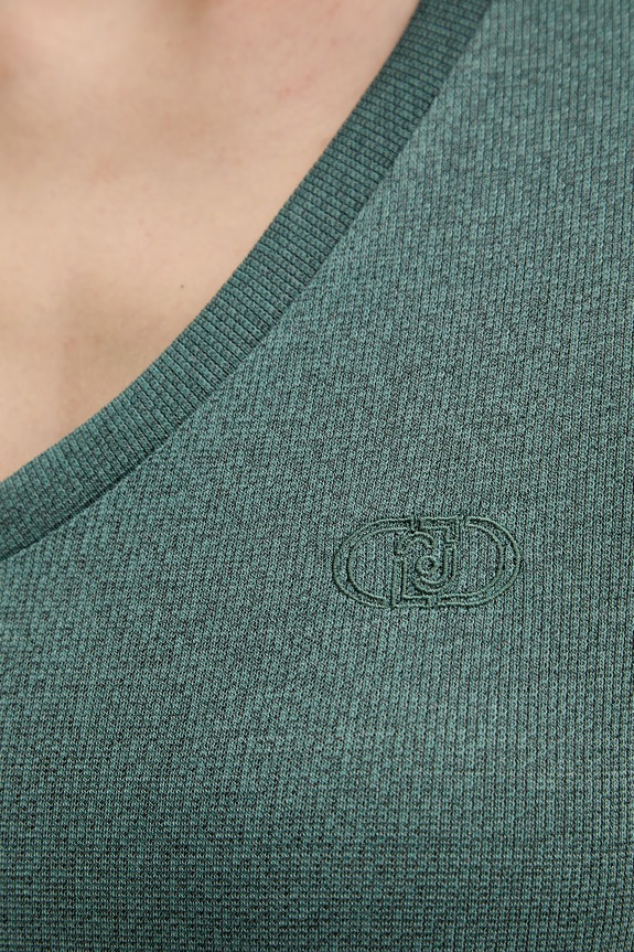Liu Jo t-shirt basic damski TA6175.J3845 zielony