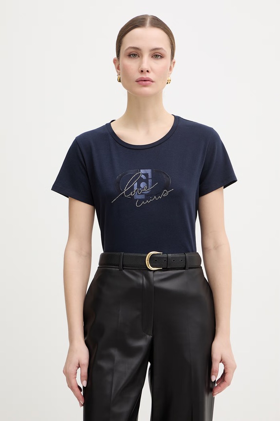 Liu Jo t-shirt sovrastampa blu navy TA6287.JS003