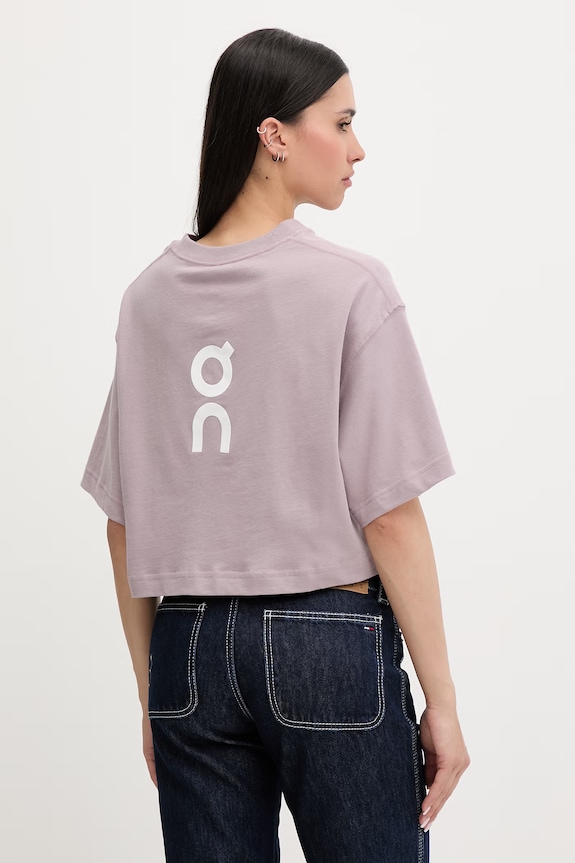Îmbrăcăminte On crop top pentru femei, din bumbac Club 1WF11124390 violet