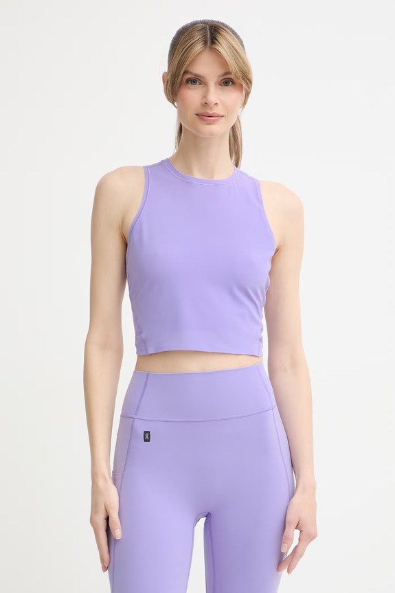 On crop top damski Studio fioletowy 1WF12414363