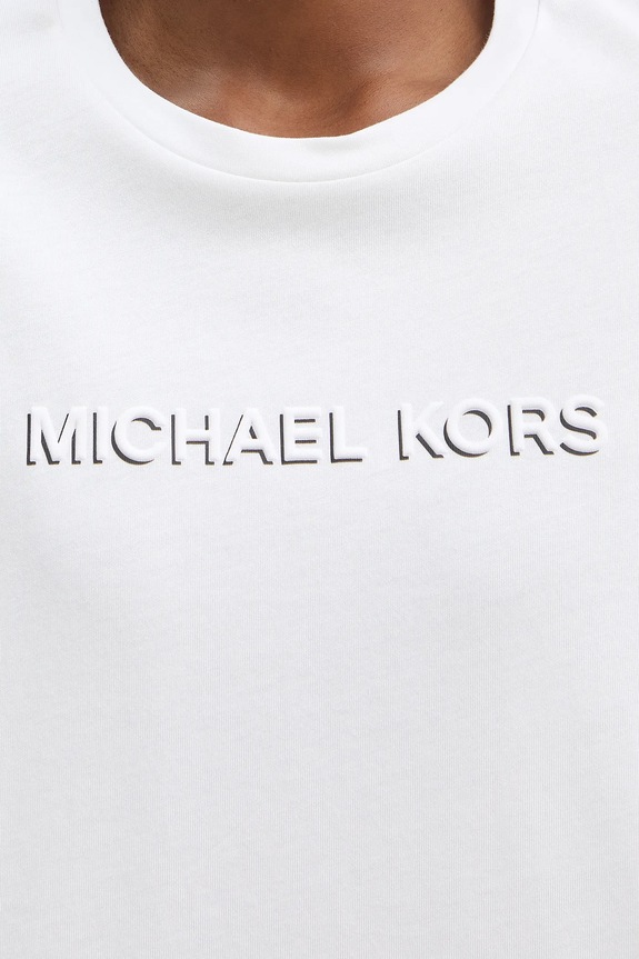 Βαμβακερό μπλουζάκι MICHAEL Michael Kors MR651Z797J μπεζ