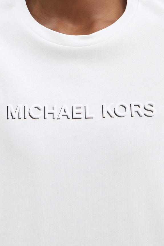 Βαμβακερό μπλουζάκι MICHAEL Michael Kors MR651Z797J μπεζ