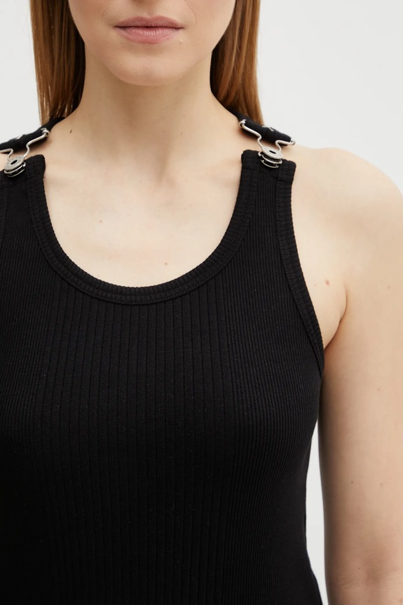 Pamučni top Jean Paul GAULTIER Overall Engraved crna 25.03.U.TO380.J014
