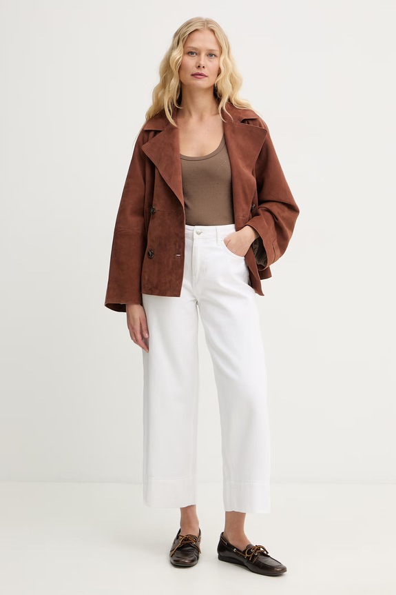 Marella top damski z wiskozy MLMORATABLING 2613941025200 brązowy SS26
