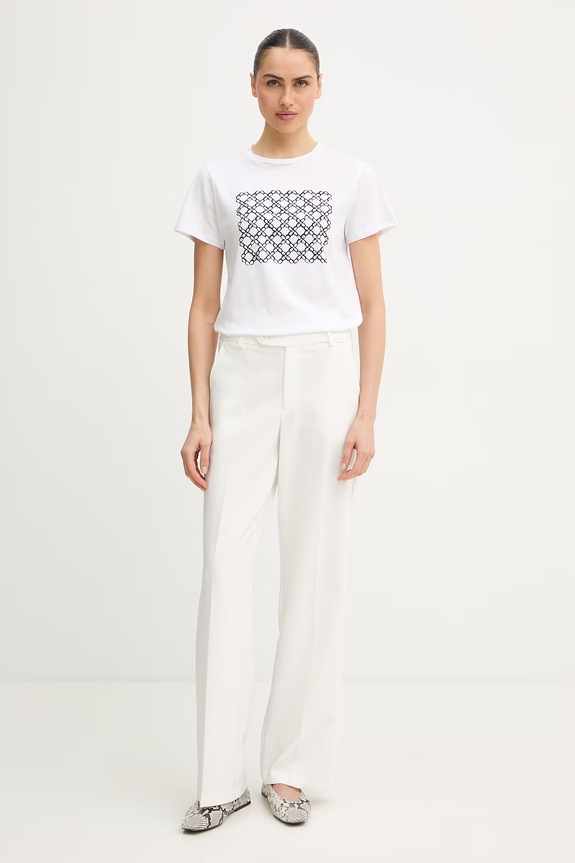 Bavlnené tričko Marella Emme by Marella 2615971051200 biela SS26